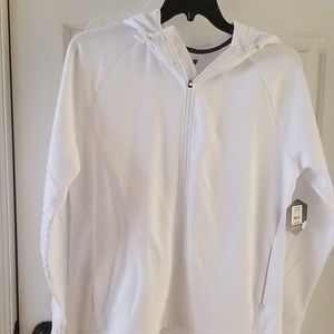 White zipper  hoodie